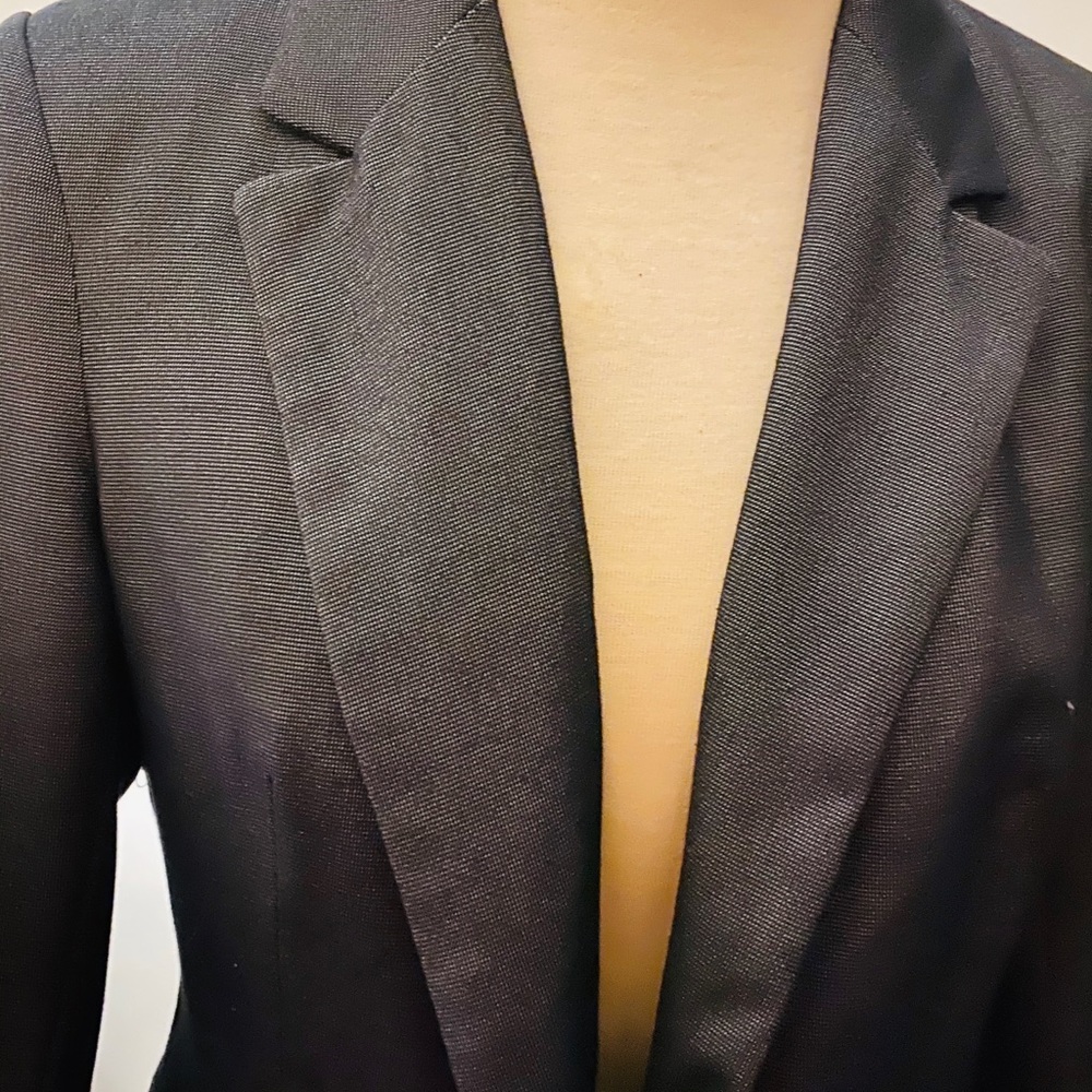 Zara Basic Blazer Silvery Black EUC